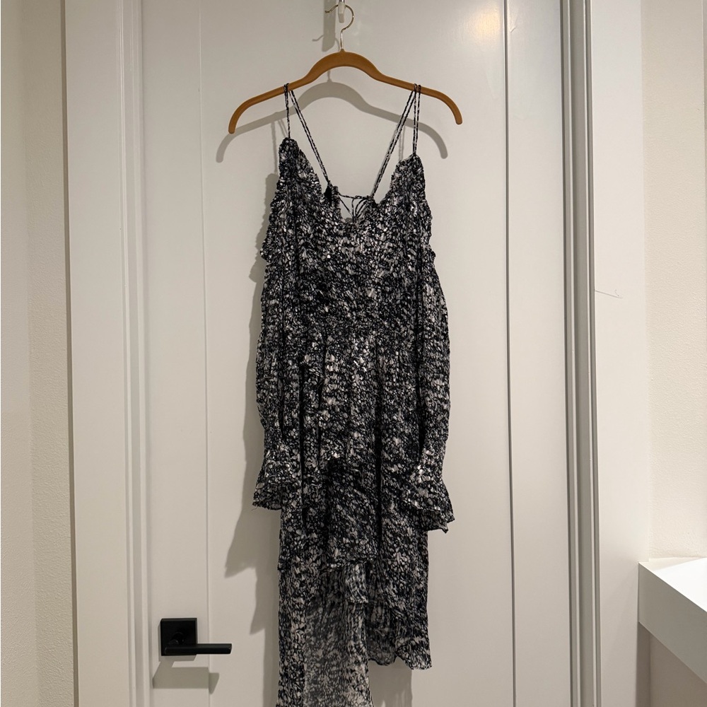 IRO Black and White Asymmetrical Dress